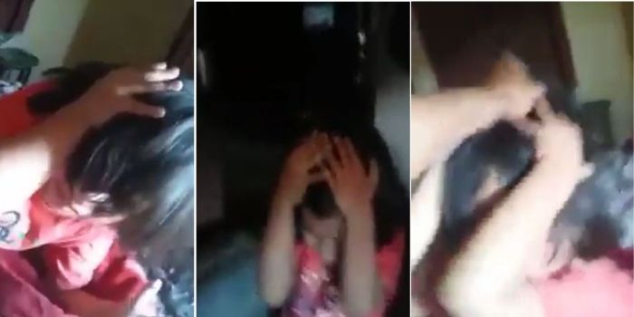 तीसरे वीडियो में बच्ची रोते हुए पिता से कहती है ‘कुछ नहीं चाहिए, कुछ भी नहीं चाहिए, माफ कर दीजिए’.