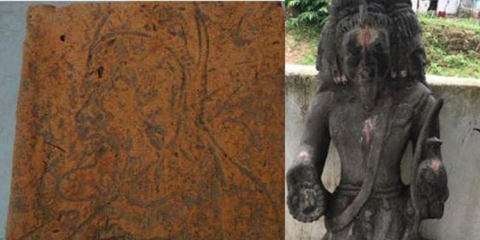 बाईं ओर की मूर्ति पर 'विदेशी' चेहरा बना हुआ है वहीं दूसरी ओर विष्णु की खोजी हुई मूर्ति है.