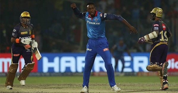 kagiso rabada yorker super over last over DC vs KKR IPL 2019