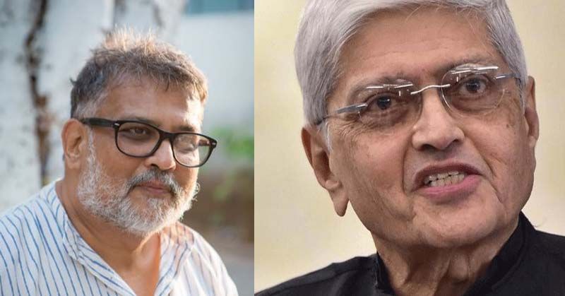 बांई तरफ तुषार गांधी. दांई तरफ गोपालकृष्ण