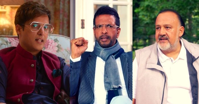 फिल्म के तीन अलग-अलग दृश्यों में जिमी शेरगिल, जावेद जाफरी और आलोक नाथ.