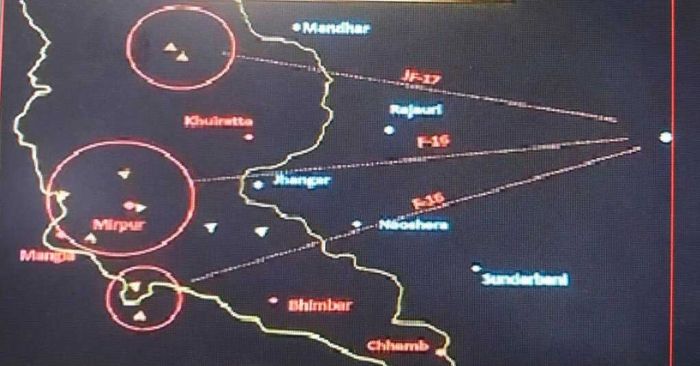 भारत की ओर आ रहा पाकिस्तानी वायुसेना का बेड़ा तीन समूहों में था. (तस्वीर: भारतीय वायुसेना/सोशल मीडिया)