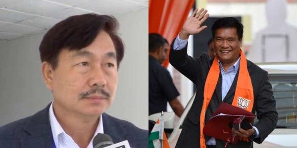 तेपिर गाव, अरुणाचल भाजपा अध्यक्ष(बाएं) और पेमा खांडू मुख्यमंत्री(दाएं).