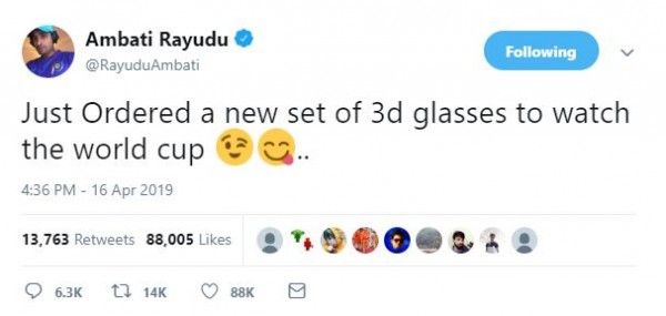 Rayudu tweet