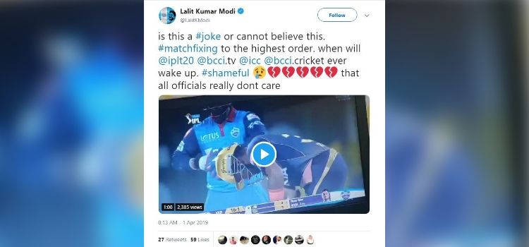 1 अप्रैल को सुबह-सुबह ललित मोदी ने इसी विवाद पर ट्वीट किया