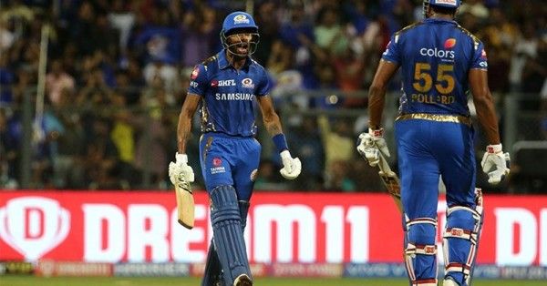 hardik pandya keiron pollard IPL 2019 MI vs CSK