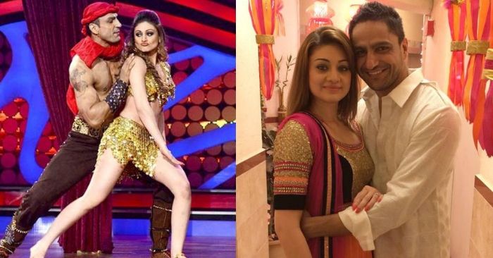 बॉयफ्रेंड पराग के साथ नच बलिए 5 में परफॉर्म करतीं शेफाली. और दूसरी ओर शादी के बाद पराग और शेफाली.
