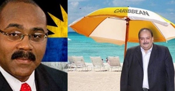 एंटिगुआ के प्रधानमंत्री गैस्टन ब्राउन. भगोड़ा हीरा कारोबारी मेहुल चोकसी. फाइल फोटो. 