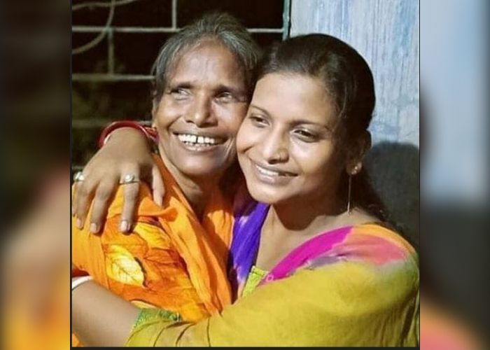 अपनी बेटी के साथ रानू मंडल.
