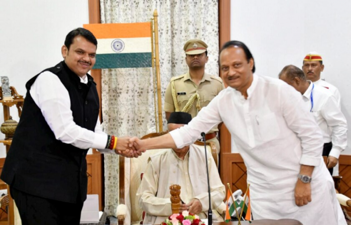 3 दिन की सरकार में मुख्यमंत्री और उप मुख्यमंत्री रहे देवेंद्र फडणवीस और अजित पवार.