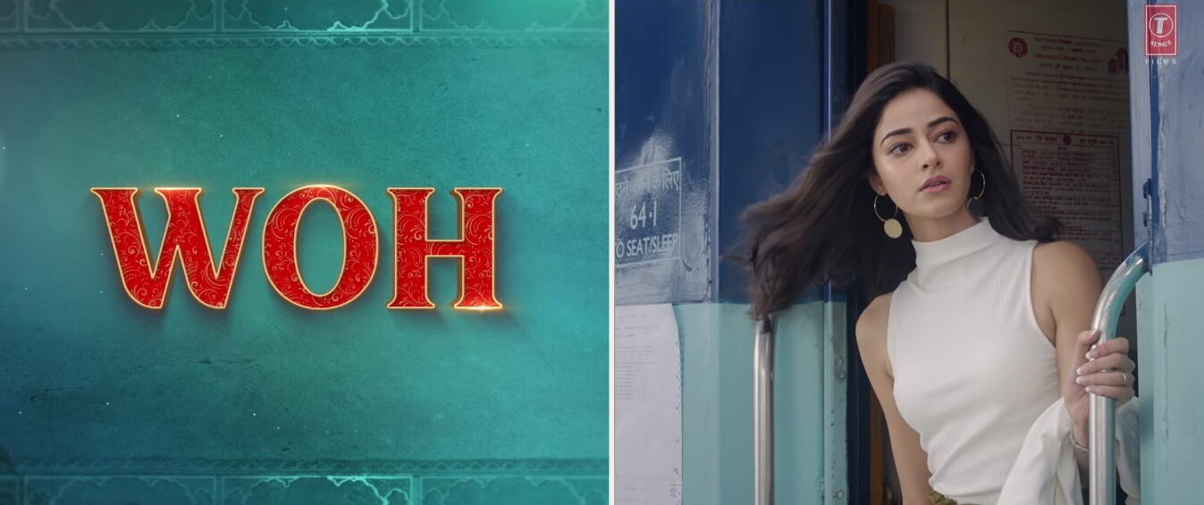 'वो' के किरदार में अनन्या पांडे. ये कैरेक्टर पहली फिल्म में रंजीता कौर ने प्ले किया था.