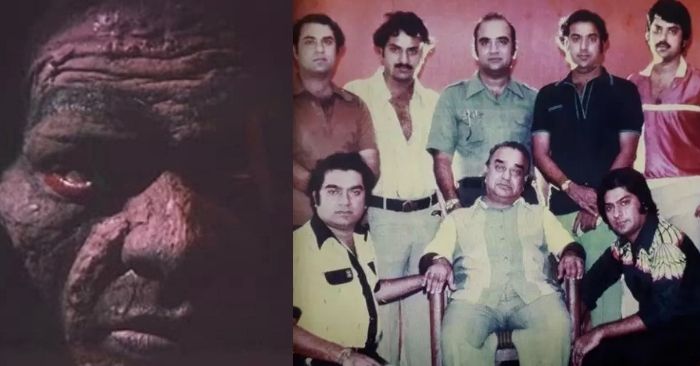 फिल्म 'पुराना मंदिर' के एक सीन में अनिरुद्ध. दूसरी तरफ इस फिल्म के मेकर्स यानी रामसे बंधु.