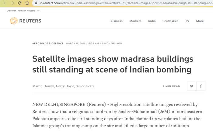 Balakot Strike Reuters