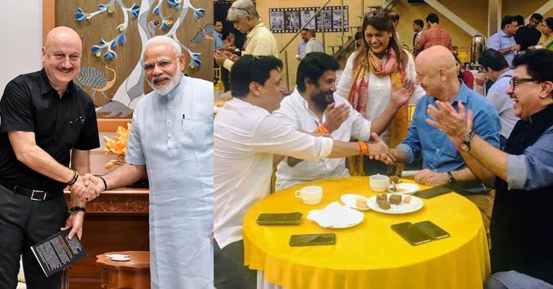 Anupam Kher With Pm Modi Ashok Pandit Vivek Agnihotri