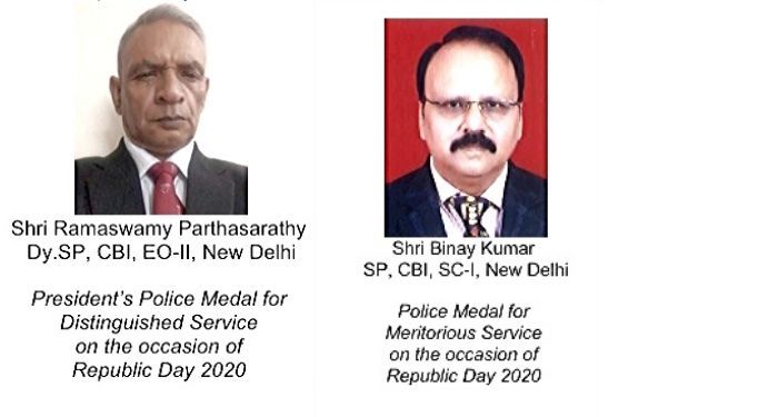 रामास्वामी पार्थसार्थी और बिनय कुमार, जिन्हें राष्ट्रपति मेडल दिया गया.