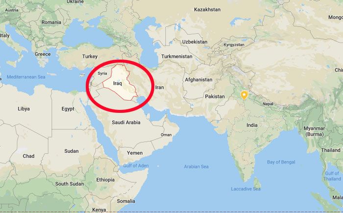 2003 में सद्दाम हुसैन सत्ता में थे, जब अमेरिका, ब्रिटेन और उसके साथियों ने इराक पर हमला किया. 2009 के बाद धीरे-धीरे इराक में अमेरिका ने अपनी फ़ौज घटाई. इस्लामिक स्टेट (ISIS) के आने के बाद वहां अमेरिका की भूमिका फिर बढ़ गई (फोटो: गूगल मैप्स)