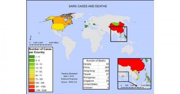 2002 से चीन से निकला SARS कोरोना 26 देशों तक फैला था. (सोर्स - विकिमीडिया)