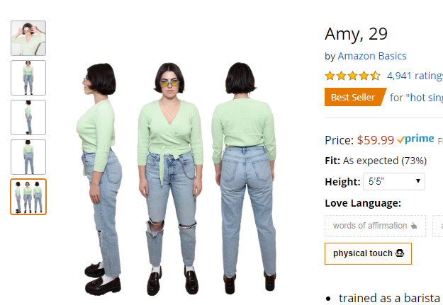 इस डेटिंग साइट पर प्रोडक्ट के तौर पर जिंदा इंसान रखे गए हैं, वो भी कई ऑप्शन के साथ (वेब साइट का स्क्रीन ग्रैब)