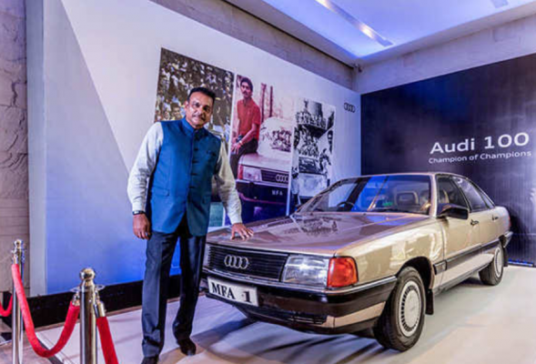 Ravi Shastri With His Audi