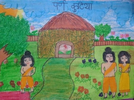 वनवास के दौरान पर्णकुटी में राम-जानकी और लक्ष्मण की एक झलक (फोटो क्रेडिट: दी लल्लनटॉप)