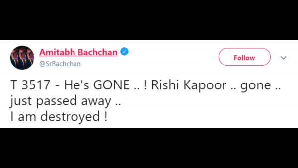 Amitabh Bachchan Tweet