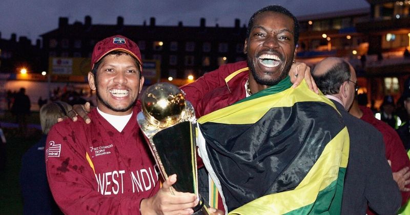 West Indies Cricket Team में लंबे वक्त तक एकसाथ खेले हैं Chris Gayle और Ramnaresh Sarwan (ट्विटर) Chris Gayle Ramnaresh Sarwan 800