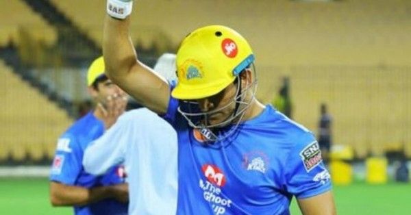 CSK कैम्प में एमएस धोनी. फोटो: CSK Dhoni Cskk