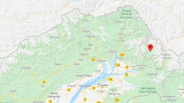 नक्शे में चागलगाम (गोले में) दिख रहा है. यह भारत-चीन सीमा के काफी पास है. यहां पर चीनी सेना की घुसपैठ के मामले लगातार सामने आते रहे हैं.