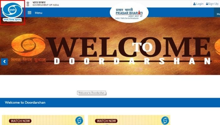 Doordarshan Website