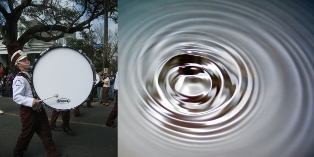 जब बाजा बजता है तो हवा में ऐसे ही तरंगें बनती हैं लेकिन हमें दिखाई नहीं देतीं. (विकिमीडिया)