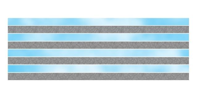 ग्लास(नीला) और पॉलीकार्बोनेट मटेरियल(ग्रे) का कॉम्बिनेशन.