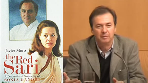 सोनिया गांधी के ऊपर 'द रेड साड़ी' किताब स्पैनिश राइज़ जेवियर मोरो ने लिखी. (फोटो- एमेज़ॉन/वीडियो स्क्रीनशॉट) Sonia Gandhi Book (1)
