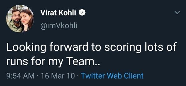 virat kohli tweet