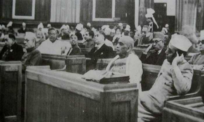 भारत की अंतरिम सरकार का एक रेयर फ़ोटो. (तस्वीर: इंडिया टुडे)