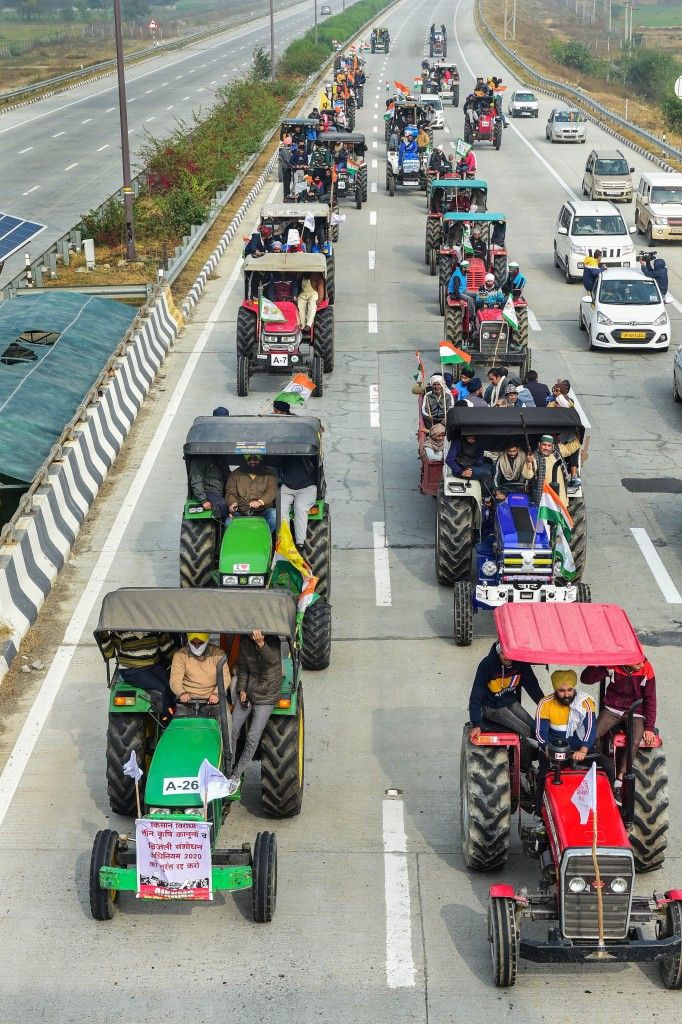 Farmers Tractor Rally Against Farm Laws