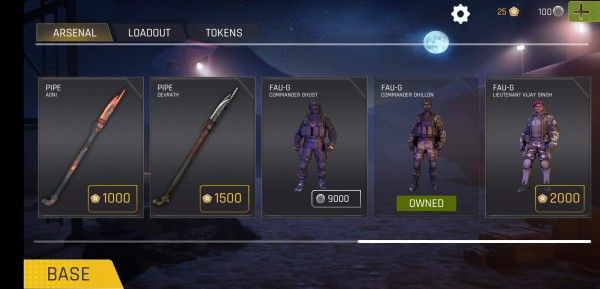 Faug Characters Skins