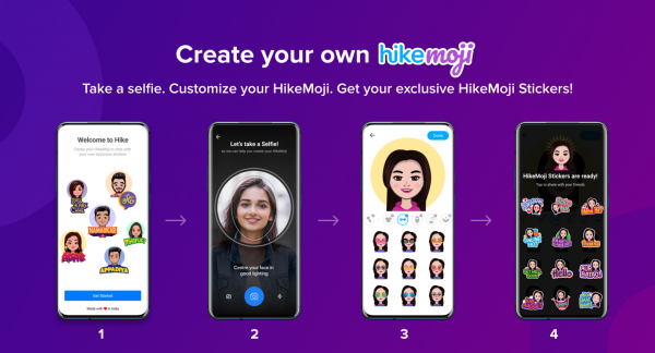 HikeMoji रश और वाइब दोनों ऐप पर काम करेगी. Hikemoji 2