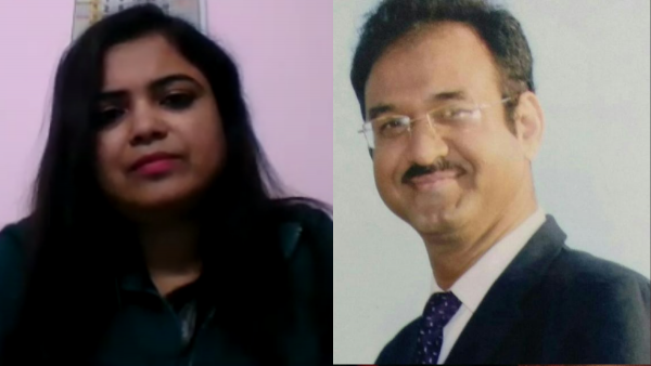 बाएं से दाएं: PGDAV की प्रोफेसर रिमझिम शर्मा. इतिहासकार विकास नौटियाल. Rimjhim Sharma And Vikas Notial