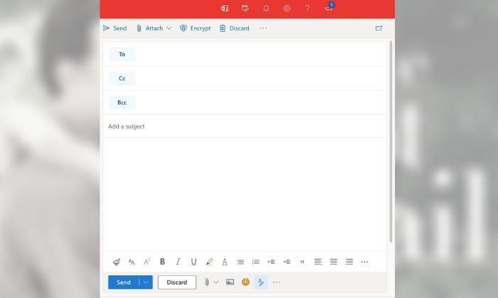 तस्वीर में दिख रहे फ़ील्ड्स, एक ई मेल लिखने के लिए सबसे ज़रूरी फ़ील्ड्स हैं.