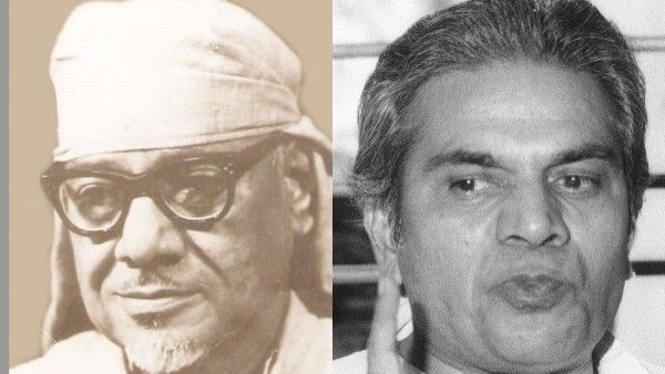 राजनारायण (बाएं) और मधु लिमये (दाएं) की वजह से जनसंघ घटक के लोगों का जनता पार्टी में रहना मुश्किल हो गया था.