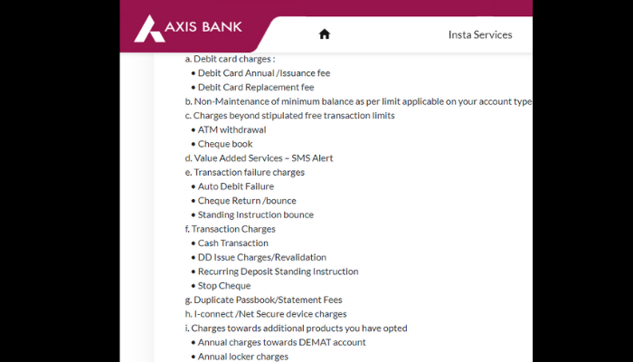 Consolidated Charges Components
