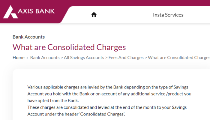 Consolidated Charges