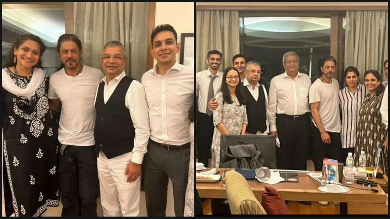 आर्यन को जमानत मिलने के बाद अपने लॉयर्स की टीम के साथ शाहरुख खान.