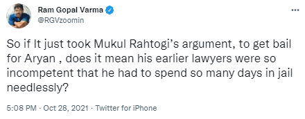 राम गोपाल वर्मा का ट्वीट 