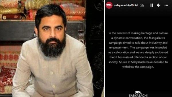 सब्यसाची ने इंस्टाग्राम पर स्टोरी पोस्ट करके एड हटाने की घोषणा कर दी.(फोटो-इंडियाटुडे) Sabyasachi Story Ad Down