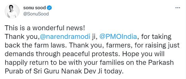 Sonu Sood Tweet