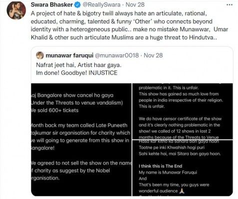 Swara Bhaskar Tweet