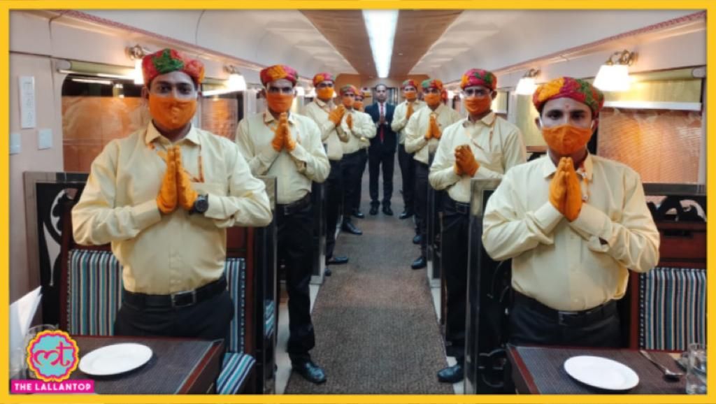 विरोध के चलते बदली गई रामायण एक्सप्रेस के वेटर्स की ड्रेस. (तस्वीर- इंडिया टुडे) ramayan express