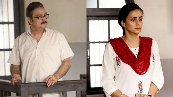 कोर्ट रूम के एक सीन में विनय पाठक और गुल पनाग.