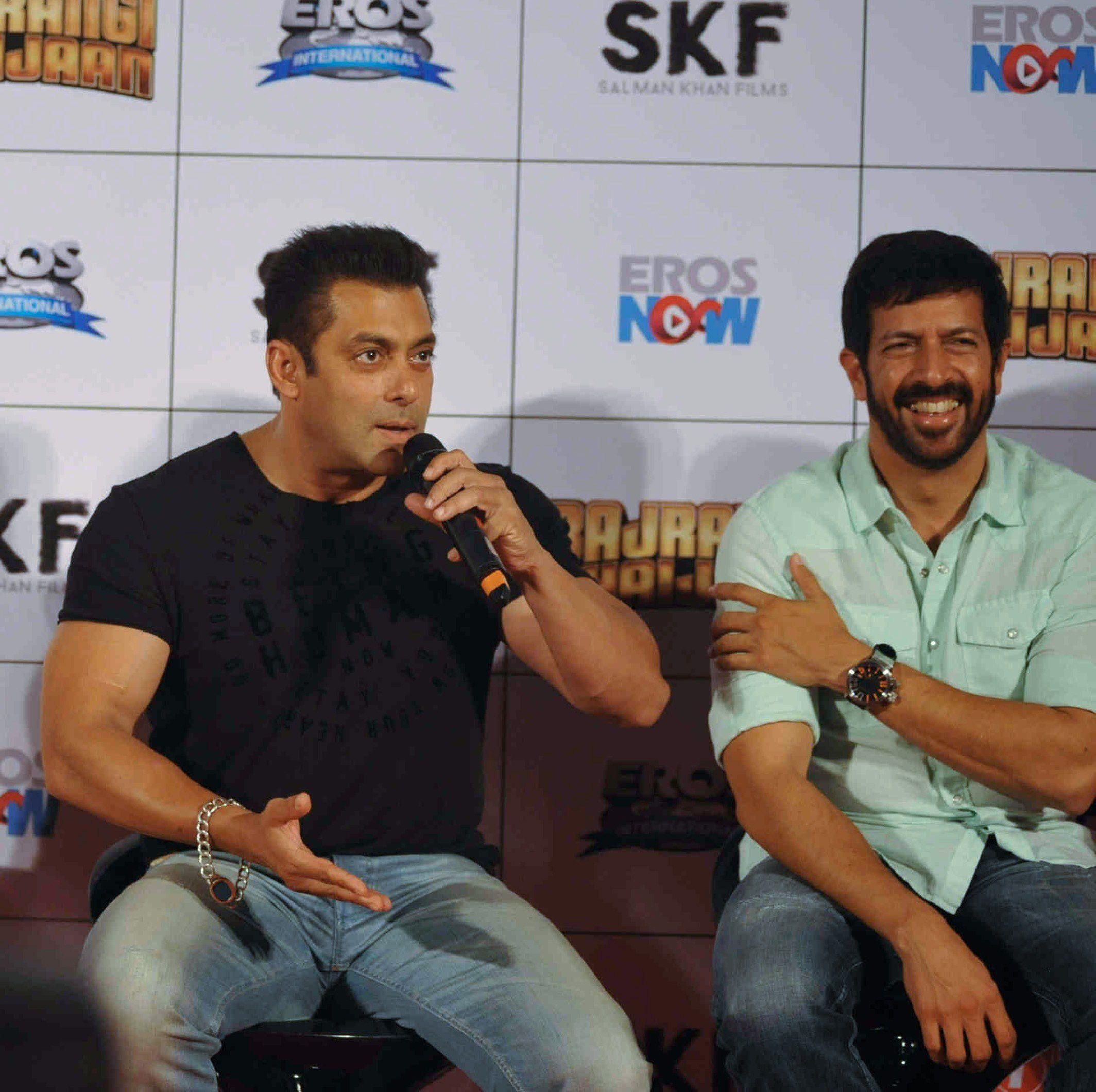 'बजरंगी भाईजान' के प्रमोशनल इवेंट के दौरान सलमान खान के साथ फिल्म के डायरेक्टर कबीर खान.